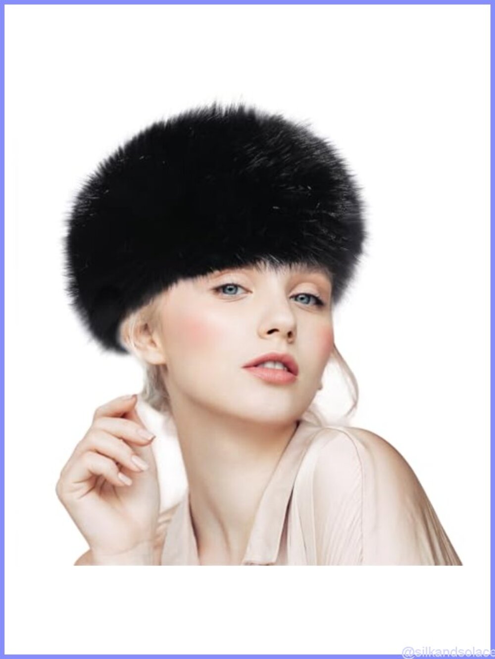 Faux Fur Winter Headband with Fleece Lining for Women